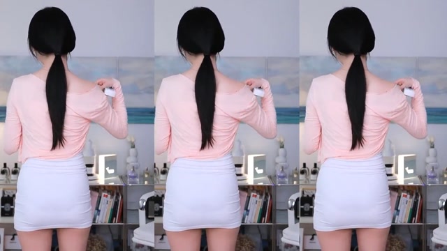 흰색 원피스 흰색 속바지 BJㅂ다 도끼 자국  bj 2